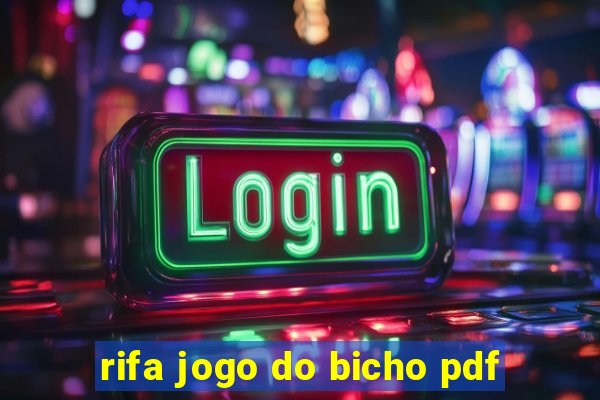 rifa jogo do bicho pdf