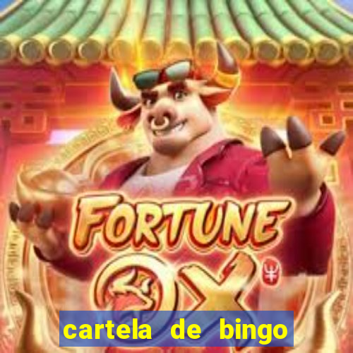 cartela de bingo cha de bebe